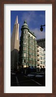 Columbus Tower and Transamerica Pyramid in San Francisco, California Fine Art Print
