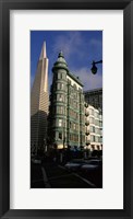 Columbus Tower and Transamerica Pyramid in San Francisco, California Fine Art Print