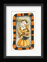 Halloween Scarecrow and Friends Framed Print