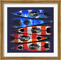 Flag Kayaks Fine Art Print