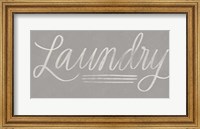 Laundry Chalkboard - Gray Fine Art Print