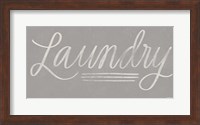 Laundry Chalkboard - Gray Fine Art Print
