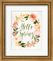 Hello Spring Wreath II Fine Art Print