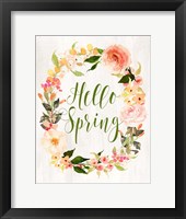 Hello Spring Wreath II Fine Art Print
