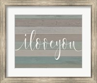 Rustic I Love You Script Fine Art Print