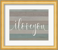 Rustic I Love You Script Fine Art Print