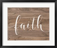 Rustic Faith Script Framed Print