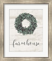 Farmhouse Wreath Fine Art Print