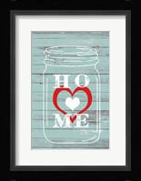 Home Mason Jar Framed Print