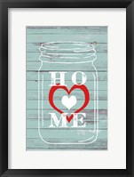 Home Mason Jar Framed Print