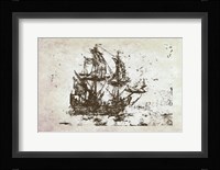 Primitive Frigate II Framed Print