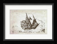 Primitive Frigate III Framed Print
