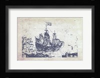 Navy Frigate I Framed Print