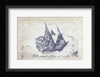 Navy Frigate III Framed Print