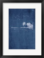 Navy Beach Palm II Fine Art Print