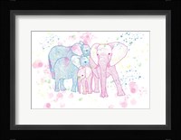 Happy Elephant Family Framed Print