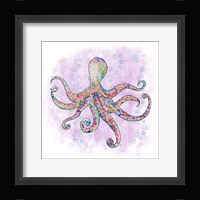 Octopus Flower Garden Framed Print