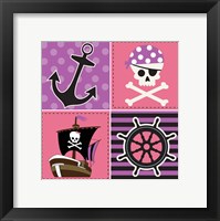 Ahoy Pirate Girl II Framed Print