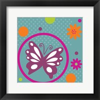 Butterflies and Blooms Lively VII Framed Print