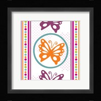 Butterflies and Blooms Lively IX Framed Print