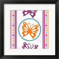 Butterflies and Blooms Lively IX Framed Print