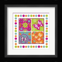 Butterflies and Blooms Lively X Framed Print