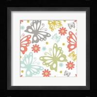 Butterflies and Blooms Tranquil II Framed Print