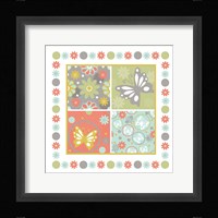 Butterflies and Blooms Tranquil X Framed Print