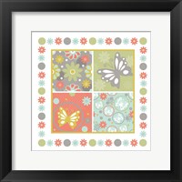 Butterflies and Blooms Tranquil X Framed Print