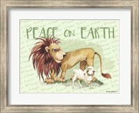 Lion and Lamb Cartoon Fine Art Print