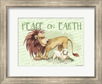 Lion and Lamb Cartoon Fine Art Print