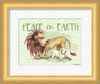 Lion and Lamb Cartoon Fine Art Print