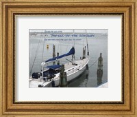 Blue Sail Boat Fine Art Print