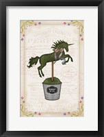 Topiary Unicorn II Framed Print