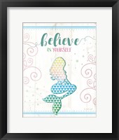 Believe Mermaid Framed Print