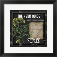 Herb Guide Dill Framed Print