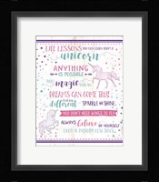 Life Lessons Unicorn Fine Art Print