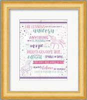 Life Lessons Unicorn Fine Art Print