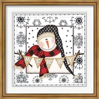 Snowman Snowflake II Fine Art Print