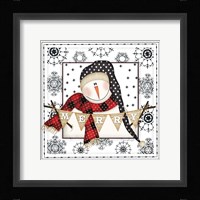 Snowman Snowflake II Framed Print