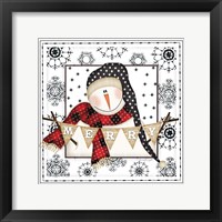 Snowman Snowflake II Fine Art Print
