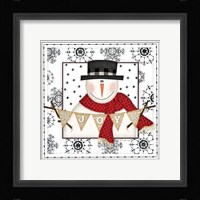 Snowman Snowflake IV Framed Print