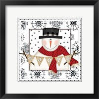 Snowman Snowflake IV Framed Print