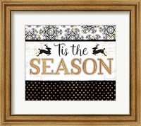 Tis the Season (black & gold) Fine Art Print