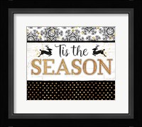 Tis the Season (black & gold) Framed Print