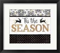Tis the Season (black & gold) Fine Art Print