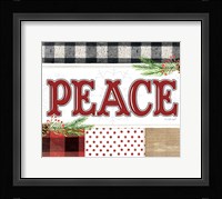 Peace Plaid Framed Print