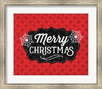 Merry Christmas (Black & Red) Fine Art Print