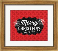 Merry Christmas (Black & Red) Fine Art Print