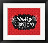 Merry Christmas (Black & Red) Fine Art Print